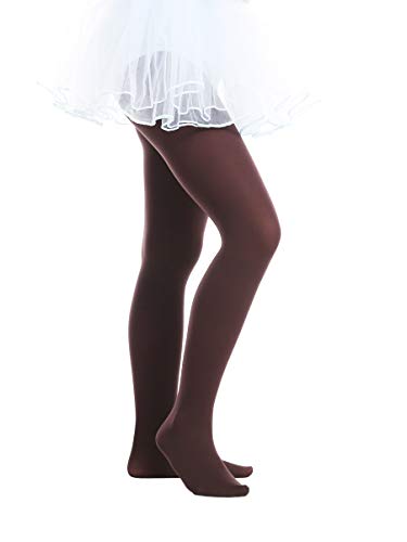 Image of EVERSWE Girls Semi Opaque Footed Tights, Microfiber Tights