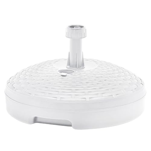 Plastica Adriatica Base per Omelloni Tonda in Plastica Simil Rattan, Bianca, Cm 46