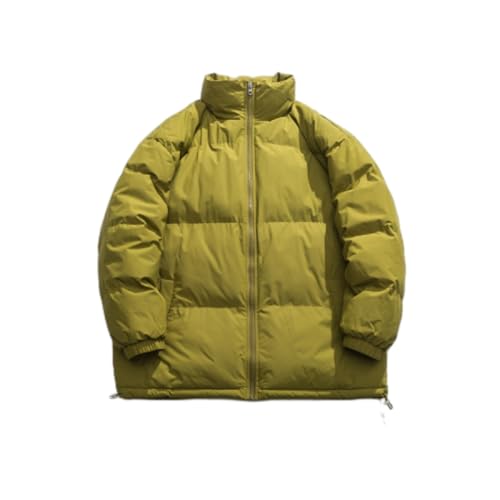 ZUOYIMEI Men Cold Jacket Thicken Warm Solid Color Men Outdoor Jacket Loose Large Size Comfortable Men Long Sleeve Jacket Classic Casual All-Match Men Winter Jacket J-Green M