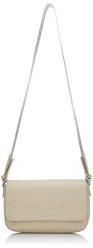 Armani Exchange Women's Essential, Wave Silver Printed Logo Crossbody, Pisco, Pisco
