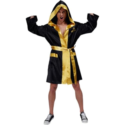 Tsffae - Tsffae Costume De Cosplay De Boxe pour Adultes, 1 Ensemble, Cape À Capuche, Robe De Combat, Uniforme De Combat, Costumes pour Fête, Carnaval, Halloween, Vêtements De Lutte