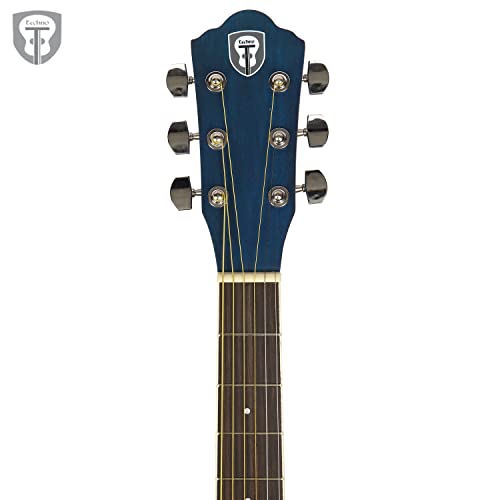 Image of Techno Acoustic Guitar DM-39, Blue color, acoustic guitar for professional, beginner and students