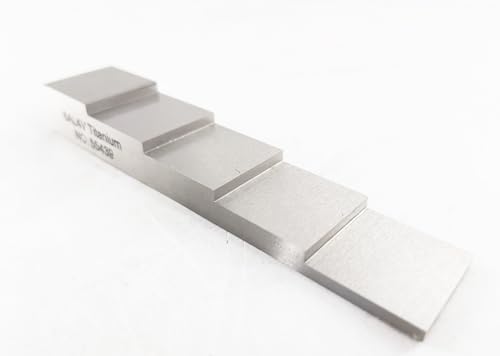 Bloque de calibración de 5 pasos 0.100" 0.200" 0.300" 0.400" 0.500" para medidor ultrasónico de espesor, aleación de titanio 6AL4V miniatura 5