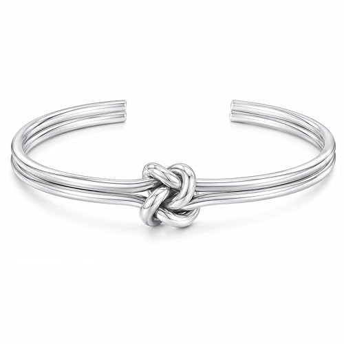 Women's silver bracelet handmade 925 silver bracelet men's enlarged opening size adjustable, gift...