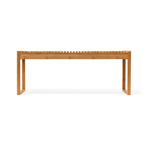 Banc en bambou entrée pour s'asseoir facilement et ranger - 5