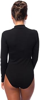 Evoni Damesbody Met Lange Mouwen - Ondoorzichtige Katoenen Bodysuit Met Halve Kraag In Veel Kleuren