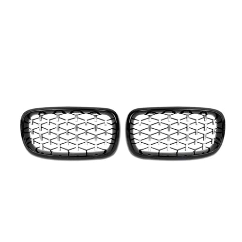Calandre avant en diamant pour BMW X5 F15 et X6 F16 de 2014 à 2018 coloris noir chromé