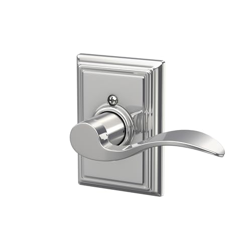 Image of SCHLAGE Accent Lever with Addison Trim Non-Turning Lock in Bright Chrome - Left Handed - F170 ACC 625 ADD LH