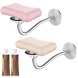 Domeilleur 2 Stücke Seifenhalter mit Magnet(2 Stück Kleber Mitbringen),Seifenhalter ohne Bohren Seifenablage für Waschbecken Dusche und Badewanne