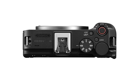 Image of Canon EOS R50 V Mirrorless Camera Kit with RF-S14-30mm F4-6.3 is STM PZ Lens - Black | 24.2 MP APS-C Sensor, 4K Video, Compact Design