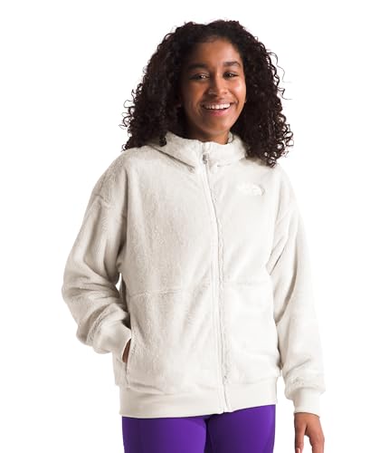 Image of THE NORTH FACE Girls' Osito Full Zip Hoodie | Fleece Hooded Jacket With Hand Pockets & Durable Ribbed Collar