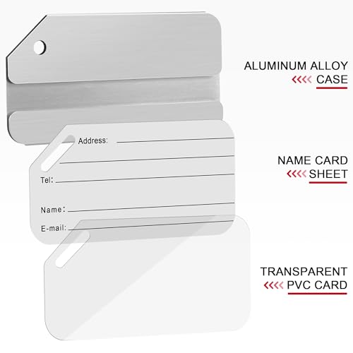 Travelambo Luggage Tags & Bag Tags Stainless Steel Aluminum4