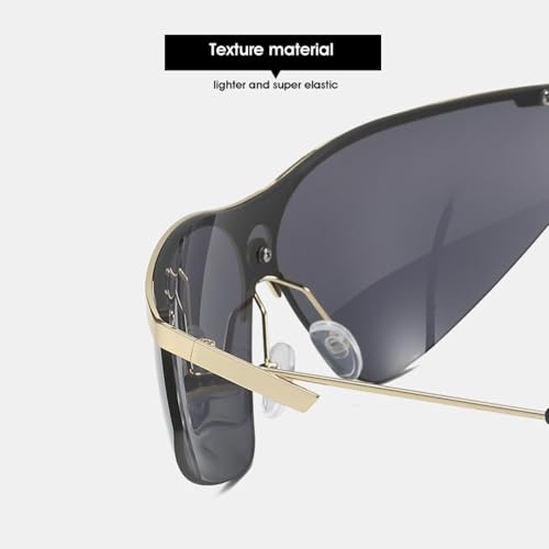 Fashion Punk Sports Sunglasses Men Women Luxury Half Frame Cat Eye Sun Glasses Uv4004