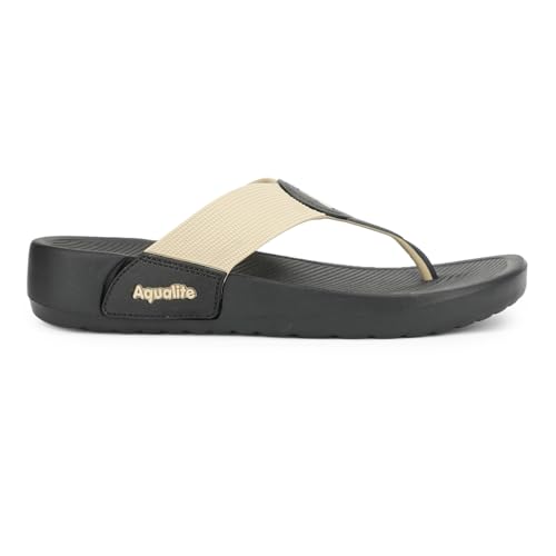Image of Aqualite Women's Slip-On Slides | Flat Base Comfort Chappal Indoor Outdoor Flip Flop Slippers for Women | Lightweight Summer Sandal Women's Slip-On Slides Chappal | Soft Flat Base Comfort Flip Flop