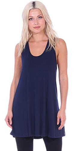 Popana Women’s Casual Sleeveless Summer Floral Tunic Tank Tops S-3X Made in USA