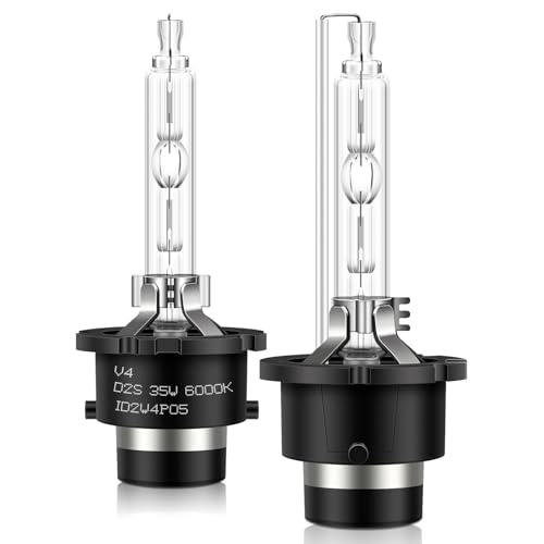 Erato D2S Xénon HID Ampoules Voiture, 6000K 35W Diamond Blanc Froid Ampoule Xenarc Décharge au Xénon 12V Remplacer HID Kit de Conversion Ultra Lumineux...