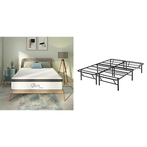 NapQueen 8 Inch Maxima Hybrid Mattress and Amazon Basics Foldable...