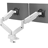 Support Ecran PC 2 Ecran Universel – ONKRON G160-BW est un support double écran conçu pour deux moniteurs ou petits téléviseurs de 13 à 32 pouces, pesant de 2 à 10 kg chacun. Ce bras d'écran est compatible avec VESA 75x75 et 100x100. Son ressort à gaz résiste à plus de 50 000 cycles pour une longue durée de vie de votre bras écran.