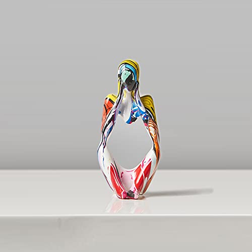 Xinxuan 3Pcs Thinker Statue Sculptures Office Decor Small Shelf Decor Bookshelf Decor Tv Stand Decor Resin Collectible Figurines Home Decorations For Living Room (Colorful Graffiti Statue Sculpture) #TOP7