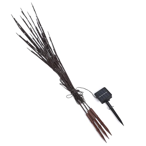 Branches lumineuses LED solaires pour decoration de Noel exterieure durable