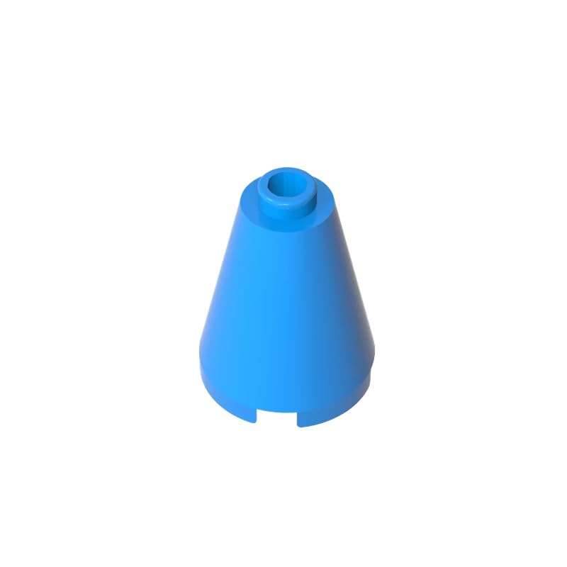 Gobricks 14918 Round Brick Cone 2x2x2 with Blocked Open Stud 50 Pieces GDS-746 Compatible with Lego Building Blocks Color:Dark Azure — image 1