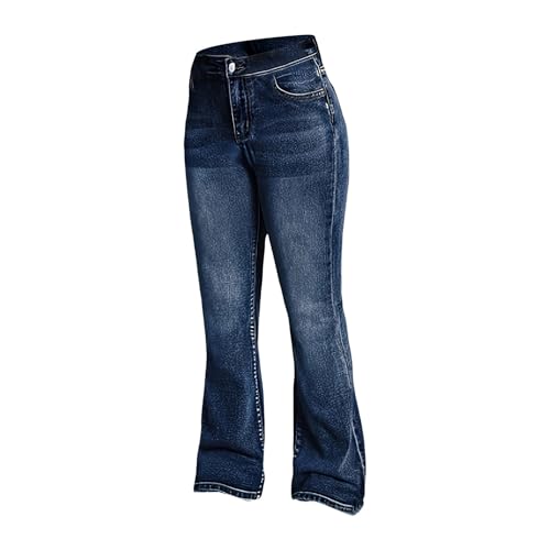 Girls Bell Bottom Jeans Vintage Straight Stretchy Flare Leggings Versatile Skinny High Waist Denim Pants