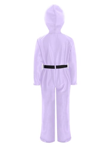 Kaerm Kids Girls One Piece Snowsuit Waterproof Windproof Ski Snow Hooded Jumpsuit with Belt Skiing Coveralls4