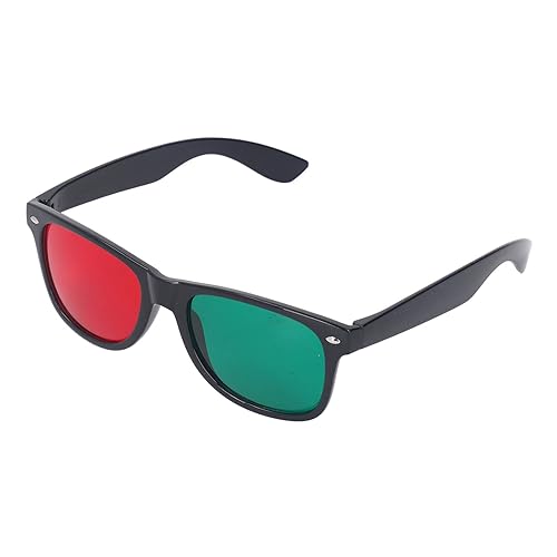 Image of Red Green Fixed Tranaglyph with Glasses, Improve Stereopsis, Disinhibition Training, Low Vision Test Chart, Suitable for Exobliques, Stereoscopic Vision Disorders