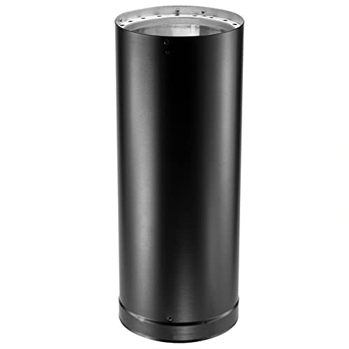 DuraVent DVL 6DVL-24 Easy to Install 6 Inch Galvanized and Stainless Steel Double Wall Wood Burning Stove Pipe to Vent Smoke or Exhaust Black