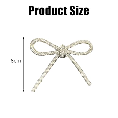 Image of 3 PCS Crystal Bow Brooch Pin for Women Elegant Rhinestone Bow Sparkly Rhinestones Bow Brooches for Wedding Party Ceremony Clothes Accessories Jewelry