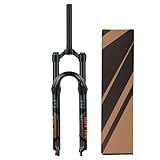 GEIRONV Horquilla Delantera de Bicicleta Montaña Aleación Aluminio 29 Pulgadas, 120 MM Recorrido Freno Disco Liberación Rápida Amortiguador Horquilla Neumática Bloqueo Manual/de Corona(Black,HL-29inch