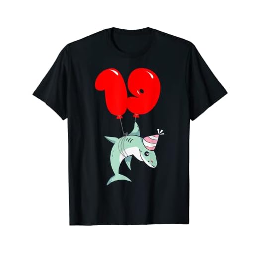 Lindo tiburón - 19 Cumpleaños - Fiesta De Globos Camiseta