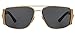Versace Man Sunglasses Gold Frame, Dark Grey - Polar Lenses, 63MM