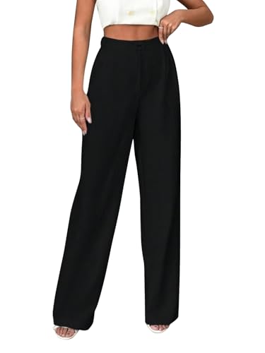 Image of Toochki Trousers for Woman Pants Women's Formal Office Korean | Black Track Pant | Straight | Cotton Spandex Stretchable Trouser | High-Waisted Bottom Wear