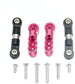 GPM for Traxxas E-Revo VXL 2.0 / E-Revo Brushless Upgrade Parts Aluminum 23T Servo Horn with Stainless Steel Adjustable Tie Rods - 10Pc Set Red