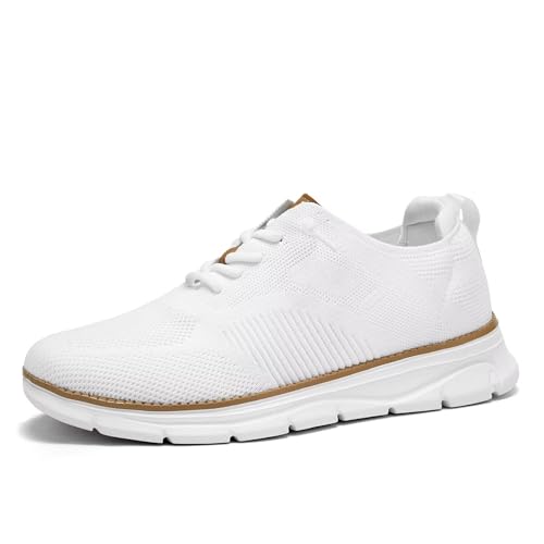 Image of Men's Casual Dress Oxfords Shoes Breathable Knit Leisure Classic Business Fashion Sneakers Lightweight Comfortable Work Soft Sole Walking Shoes