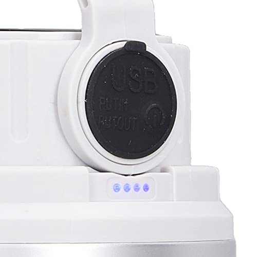 led solar light bulb, solar bulb 6 gears dual modes for camping(grey)