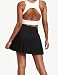 Alaroo Pleated Tennis Skirt for Women with Pockets Shorts High Waisted Golf Skort Athletic Skorts Running Workout Skirts Black M