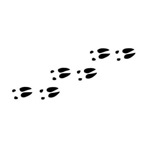 Ranger Products Buck Deer Tracks Hunting Decal Sticker, Die Cut Vinyl Decal for Windows, Cars, Trucks, Tool Boxes, laptops, MacBook - virtually Any Hard, Smooth Surface Cover