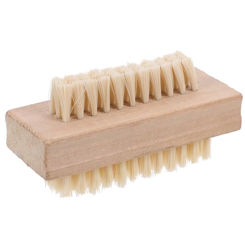 Beavorty Cepillo de Uñas de Doble Cara con Cerdas de Jabalí para Una Limpieza Profunda. Cepillo de Madera Natural para Uñas de Manos Y Pies, Cutículas Y Eliminación de Piel Muerta.