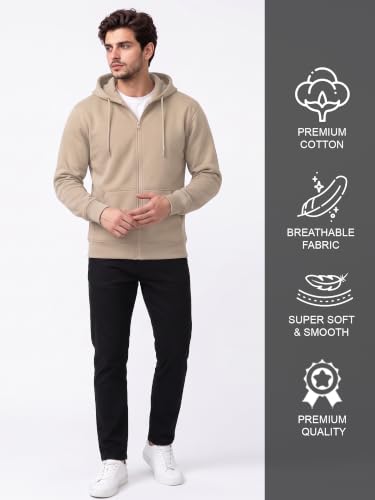 Image of XENOVAURBAN Zipper Hoodie for Men /Women | Unisex fit Cotton Fleece Hooded Sweatshirt - Zipper