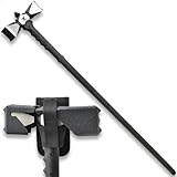 M48 Double-Headed War Hammer XL and Sheath - 2Cr13 Stainless Steel Head, Penetrating Points, Black Oxide Coating, Injection-Molded Handle - Excellent for Smashing and Breaching - Length 38 1/2”