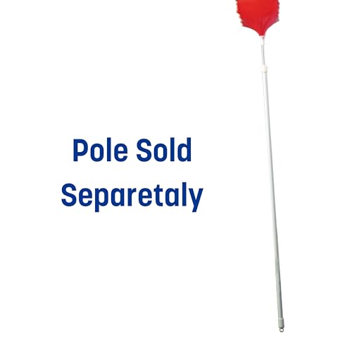 Image of Carlisle FoodService Products 36315600 Telescoping Polyster Wool Duster with Plastic Handle, 52 inch - 81 inch Overall Length, White