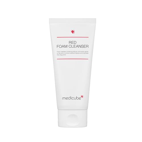 medicube Red Foam Cleanser - Deeply cleanses remove impurities control sebum Daily Gentle Face Wash Korean Skincare | 7.78 fl.oz