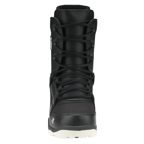 Image of 5th Element Men's Lace and Dial Snowboard Boots, Lace Black, 6 | Waterproof Liner, Secure Fit, Rubber Outsole, Designed for Beginner and Intermediate All-Mountain Snowboarders