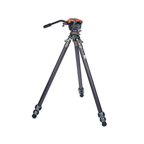 3 Legged Thing Legends Mike Carbon Fibre Levelling Base Tripod - 3 Section Adjustable Camera And Video Levelling-Base Tripod With 3 Detachable Legs - Metallic Slate Grey (Mikekit-A) #TOP1