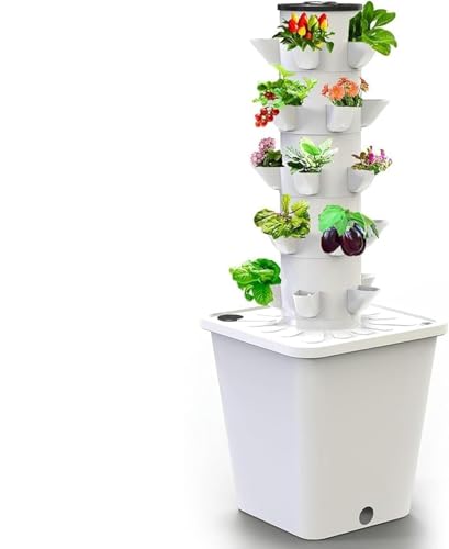 WaiDXn Torre da Giardino Verticale - Kit Intelligente for la Coltivazione Indoor di Erbe aromatiche, Frutta e Verdura(20 Holes)