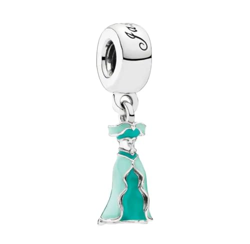 Abalorio Vestido de la Princesa de Disney para Pulseras PANDORA Collar Pulsera Europea Charm para Mujer Niña (JASMIN)