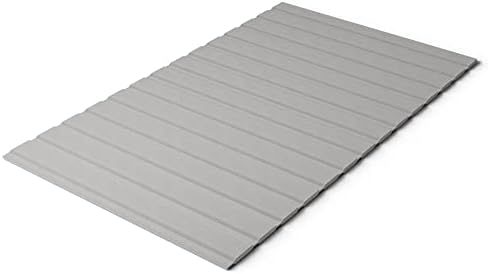 Mayton, 0.75-Inch Heavy Duty Horizontal Mattress Support Wooden Bunkie Board/Bed Slats with Cover, Queen, Grey