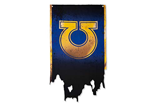 Official Warhammer 40k ULTRAMARINES Logo Blue Battle Flag Banner [50